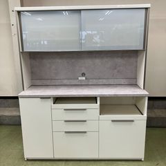 $【Fita様専用】 パモウナ ハイカウンターキッチンボード 食器棚 大型 ホワイト 幅160cm 直接引き取り歓迎！横浜市保土ヶ谷区今井町