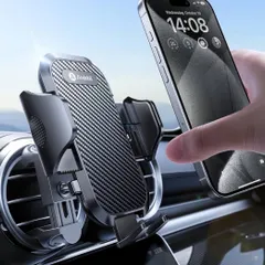 Andobil スマホホルダー 車 エアコン 【最新クリップ&99％の送風口に適応】 車 スマホスタンド 取付簡単 車載ホルダー 片手操作 携帯ホルダー 360度調整