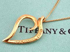 Tiffany&Co. ティファニー K18YG リーフハート ネックレス イエローゴールド 3.7g  レディース