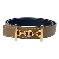 美品】エルメスHERMES ベルトリバーシブルキャメル・黒70