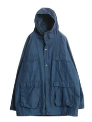 【お得なクーポン配布中!】 80s USA製 エルエルビーン ナイロン マウンテンパーカー ジャケット メンズ XL 古着 80年代 ヴィンテージ LLBEAN アウトドア 紺 裏地なし