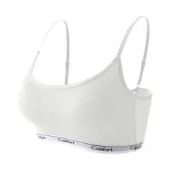 ハーフトップ スポーツブラ ノンワイヤー 縫い付けカップ レディース ブラトップ 肩紐調節可能 見せブラ 小さいサイズ 大きいサイズ 黒 白 茶 ha-012