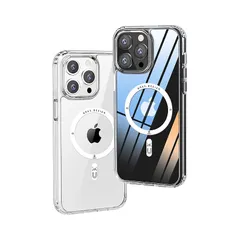 ONES HD超透明 iPhone14ProMax 超強磁性MagSafe対応 ハードケース 米軍MIL規格 エアバッグ 超耐衝撃 レンズ保護 画面保護 「 高靭性強化PC保護板 ? 高弾性衝撃吸収・シリコンバンパー 」 Qiワイヤレス充電 傷防止 滑り止 1