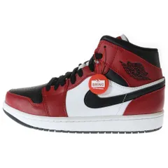 NIKE (ナイキ) AIR JORDAN 1 MID CHICAGO BLACK TOE エアジョーダン1 シカゴ ブラック トゥ つま黒 ミッドカットスニーカー ブラック/ホワイト/レッド US9/27cm 554724-069