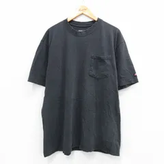 XL/古着 ディッキーズ Dickies 半袖 ブランド Tシャツ メンズ 無地 胸ポケット付き 大きいサイズ コットン クルーネック 黒 ブラック 25aug