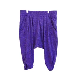 ナイキ サルエルパンツ ボトムス ハーフパンツ ドライフィット スポーツウエア レディース Sサイズ 青×黒 NIKE 【中古】