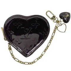 ルイ・ヴィトン Louis Vuitton ポルト モネ クール 小銭入れ エナメル キーチェーン チャーム コインケース モノグラムヴェルニ アマラント M93561 レディース 【中古】
