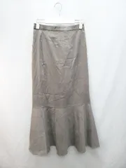 ◇ LOWRYS FARM ローリーズファーム スウェード調 ロング マーメイド スカート サイズM グレージュ系 レディース P  【1405230006102】