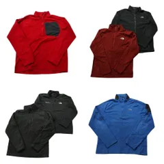 古着卸 まとめ売り ノースフェイス フリース 6枚セット (メンズ L ) ハーフジップ フルジップ ジップポケット 中古 古着 NC2619