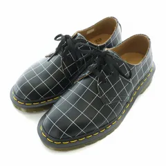 ドクターマーチン DR.MARTENS UNDERCOVER エディションブラック1461オックスフォード レースアップシューズ 3ホール ローヒール レザー チェック柄 UK3 /BB ■MT ■GY19