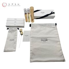 【トクキレ】CELINE セリーヌ ゴールド トラベルスプレー & リフィル オードパルファム 15ml×2本 (レプティール + パラード) 香水 EDP ゴールドケース 定価 36,740円 巾着袋 ギフトボックス付のサムネイル