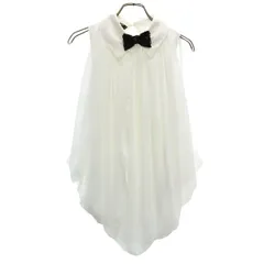 Rinascimento リナシメント イタリア製 ノースリーブ シャツ S ホワイト レディース 古着