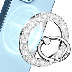 【在庫処分】落下防止 360・180角度調整 磁気強化 リング メタルリング付き magsafe アンドロイド対応 マグセーフ MagSafe対応iPhone14 透明 / 薄型 13 360度回転式 / キラキラ 12 マグネット シリーズ対応 スマホリ