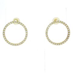 Unbranded(ノーブランド) ピアス K18YG×ダイヤモンド 総重量:1.5g/0.27刻印