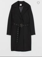 H&M エイチアンドエムベルテッドコートロングコート