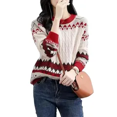 【新品】 [MSFQSNB] ニット トップス レディース 秋冬 ラウンドネック 着回しやすい 着痩せ 小顔 高伸縮 セーター ニット 長袖 ゆったり 可愛い 暖か オシャレ 大人 カジュアル トップス 通勤 秋冬春 1