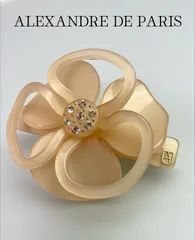 美品 ALEXANDRE DE PARIS （アレクサンドルドゥパリ ）フラワー バレッタ