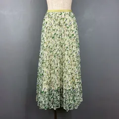 新品 未使用 定価24,000円 FRAY I.D フレイアイディー プリーツ スカート フレア レース ボタニカル 花柄 総柄 FWFS1925 タグ付き