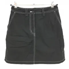 【美品】マリクレールスポール スカート 黒 ステッチ 内側インナーパンツ  レディース S ゴルフウェア marie claire