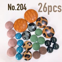 No.202 現品限り ミックス カボション ピアスパーツ ハンドメイド