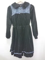 ◇ Θ axes femme アクシーズファム レース 長袖 ミニ丈 フレア ワンピース サイズM ブラック系 レディース E  【1507100008534】