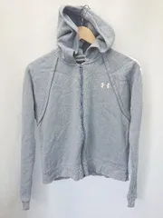 ◇ ⊆ UNDER ARMOUR アンダーアーマー 裏起毛 長袖 ジップアップ パーカー サイズM ライトブルー系 レディース E  【1506110011169】