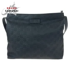 美品 GUCCI グッチ エンボスナイロン GG柄 ブラック ナイロン/レザー 314529 斜め掛け ショルダーバッグ メッセンジャーバッグ 406849【中古】