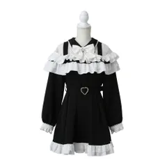 夢展望公式 [新品未使用] ２段フリルリボンワンピース [ブラック×ホワイト] 他カラー別ページ有 dearmylove ワンピース カットソーワンピース（長袖） 535312-04