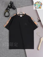 【今日WTO】BURBERRY 260g ロゴ刺繍 & 肩チェック 男女兼用 ショーツ-XY28
