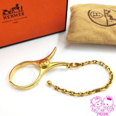美品 エルメス フィルー グローブホルダー チャーム キーホルダー 保存