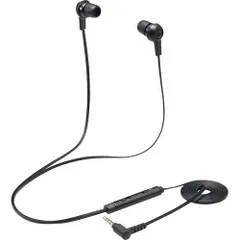 【新品・2営業日で発送】ELECOM エレコム インナーイヤー型ヘッドセット／カナル／ミュートスイッチ付ブラック(HS-EP17TBK)