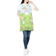 【人気商品】丸眞 ジブリ エプロン レディース 保育士 となりのトトロ 野原のトトロ キャラクター 可愛い 大人用 ラン型 保育園 幼稚園 1025009300