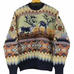 メンズメルローズ MENS MELROSE シカ総柄ウールニット HAND KNIT  メンズ JPN：2 のサムネイル