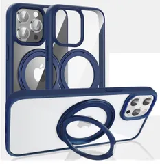 ★YUYIB スマホケース 対応 iPhone 13 Pro 用 ケース クリア 純正 Magsafe対応 リング付き ワイヤレス充電 磁気 ハードケース PCパネル+TPUバンパー に適用 アイフォン 13 Pro 用 カバー