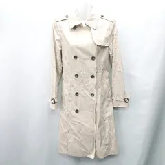 ◇ ⊇ NATURAL BEAUTY BASIC ナチュラルビューティーベーシック 綿 長袖 トレンチコート サイズM ベージュ系 レディース E  【1409240038986】