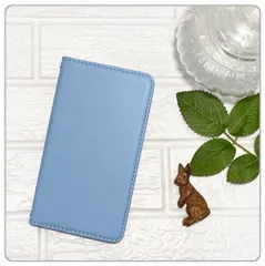 スマホケース iPhoneケース 手帳型 手帳ケース Androidケース 多機種対応 全機種対応 ベルトなし マグネットなし パステルカラー パステル ブルー 青 あお おしゃれ 両利き対応