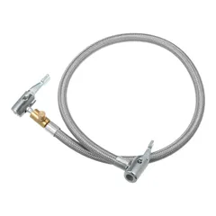 X AUTOHAUX タイヤインフ レーター 延長ホース 空気入れ エアーホース タイヤエアー コネクタ付き チャックロック エア抜きポンプチューブ タイヤバルブ接続パイプ 車 トラック バイク用 60cm