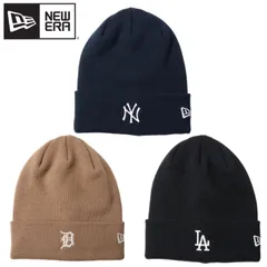 新品 NEWERA ニューエラ 正規品 ニット帽 ビーニー ニットキャップ 帽子 MLB メジャーリーグ ロゴ 刺繍 メンズ レディース ユニセックス フリーサイズ ヤンキース ドジャース タイガース ネイビー ベージュ ブラック