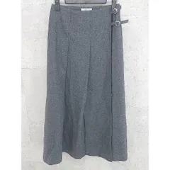 ◇ Kumikyoku 組曲 オンワード樫山 ロング ラップ 巻き スカート 1 グレー *  【1002797314512】