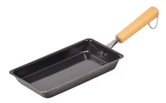 【在庫処分】HB-907105×21cm 日本製 鉄職人 玉子焼き器 お弁当用 一気に巻ける IH対応 10.5×21cm 鉄フライパン 卵焼き パール金属