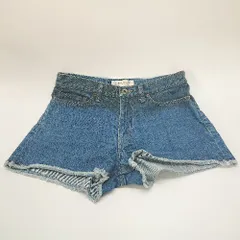 ◇ BEAUTY&YOUTH UNITED ARROWS ダメージ加工　シンプル　ショートデニムパンツ サイズS ブルー系 レディース E  【1302060040033】