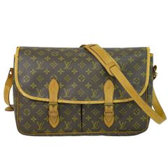 本物 ルイヴィトン LOUIS VUITTON LV ジベシエール GM ショルダーバッグ ポシェット ブラウン M42249 Gibeciere ビトン バッグ 中古 【フォロー割】