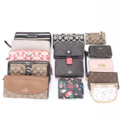 まとめ 14点 セット コーチ ケイトスペード シグネチャー レザー 長財布 二つ折り コンパクト ウォレット レディース EEE BN9-4【中古】