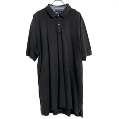 TOMMY HILFIGER 半袖 ポロシャツ 2XL ブラック トミーヒルフィガー ビッグサイズ 古着卸 アメリカ仕入 a703-6591