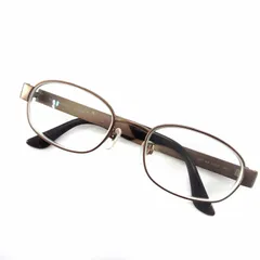 ジョルジオアルマーニ GIORGIO ARMANI 668T めがね 眼鏡 ヴィンテージ チタンフレーム オーバル型 度入り ブラウン 茶系 52□19 アイウェア ■GY99のサムネイル