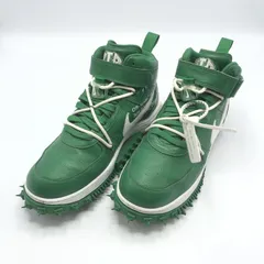【中古】NIKE × Off-White Air Force 1 Mid SP LTHR Pine Green スニーカー 27.5cm DR0500-300 グリーン ホワイト ナイキ[10]
