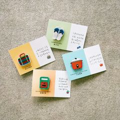 【Littdlework】刺繍ワッペン風ピンバッジ