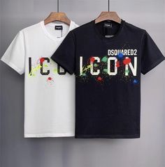 【DSQUARED2】ディースクエアード 2色選択可能 大人気 Ｔシャツ  男女兼用 春夏  半袖 黒 白 ブラック ホワイト ZXC218