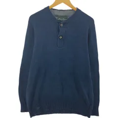 古着 エディーバウアー Eddie Bauer ヘンリーネック コットンニットハーフボタンセーター メンズS相当/eaa501582