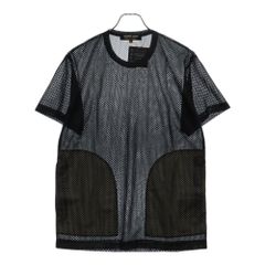 COMME des GARCONS HOMME DEUX (コムデギャルソン オムドゥ) 24SS メッシュ クルーネック 半袖カットソー Tシャツ ブラック DM-T005